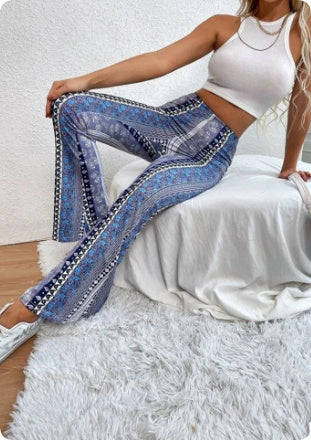 DopeContour Pattern Flared Leggings